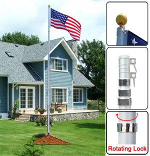 Alum Telescoping Flag Pole